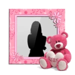 cute pink photo frames android application logo